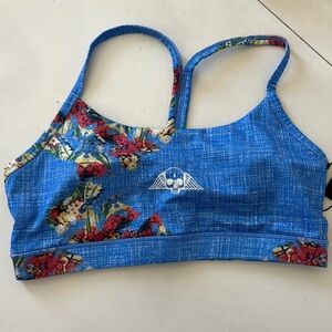CIVIL REGIME NO TOMORROW - ladies floral sports bra lined.  NWT size Medium.